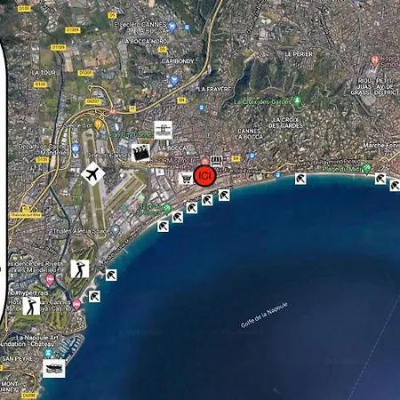 Cannes, A 500 M, Maison Rare Κάννες